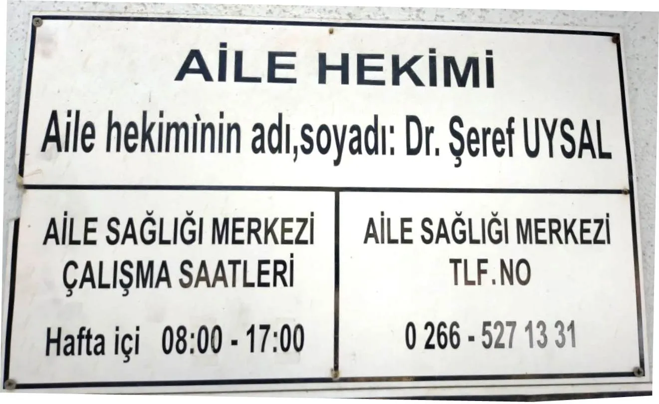 Aile hekimi tabelası